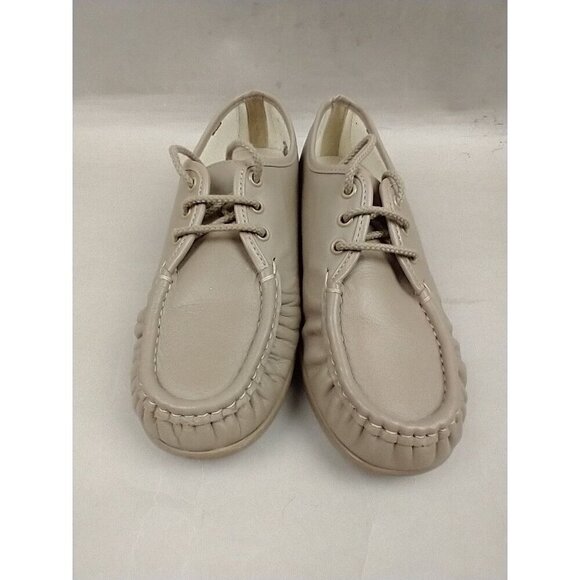 SAS Siesta Women's Tan Beige Leather Oxford Comfort Shoes 8N EUC - Picture 2 of 9